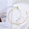 Metal fashionable adjustable summer bracelet, European style, simple and elegant design