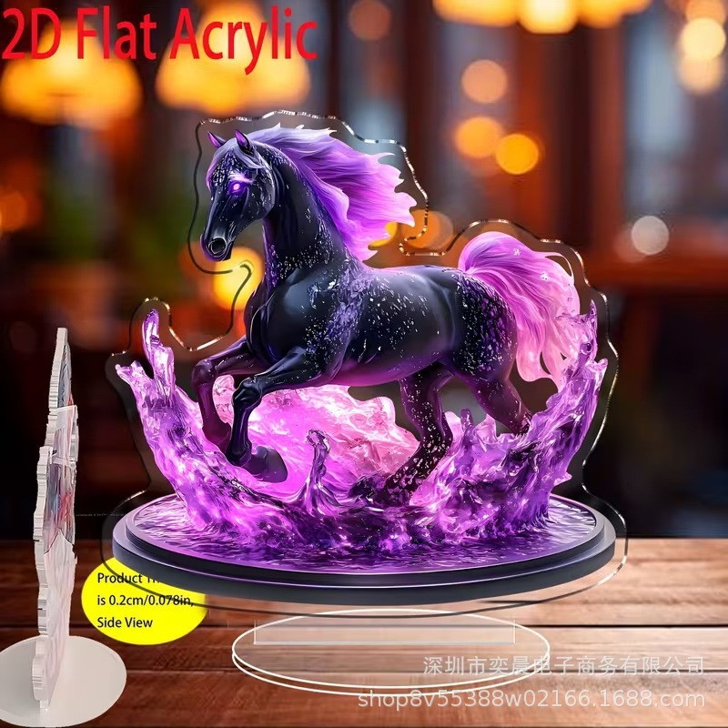 Colgante creativo transfronterizo nuevo caballo para el éxito acrílico decoración plana decoración de escritorio decoración para el hogar