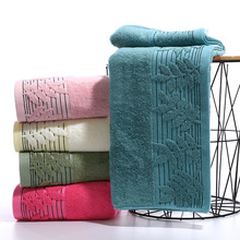 家用竹纤维吸水浴巾简约素色提花玫瑰花可做婚礼伴手礼可礼盒包装