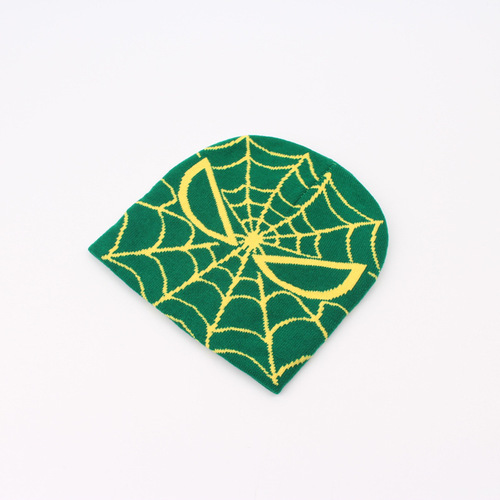 Autumn and winter style knitted hat cartoon Spider-Man warm wool hat personalized outdoor ear-covering headgear cold-cap for men