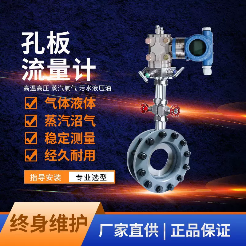 差压式孔板流量计智能液氮喷嘴文丘里楔形多孔平衡高温高压导热油