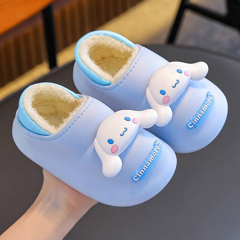 Sanliou otoño y invierno bolsas de niños zapatos de tacones de algodón para niñas calientes y almacenamiento impermeable Lomi zapatillas de algodón para padres e hijos