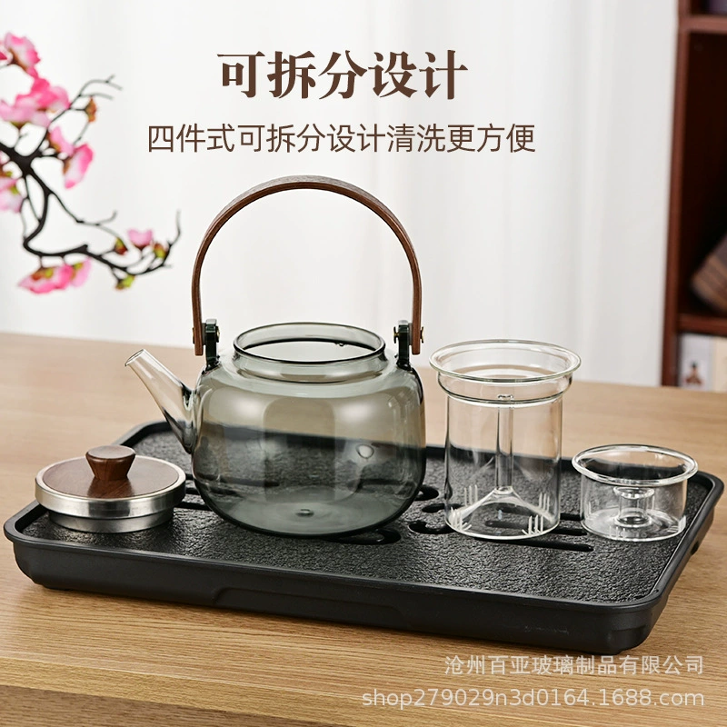 Glass teapot, tea set