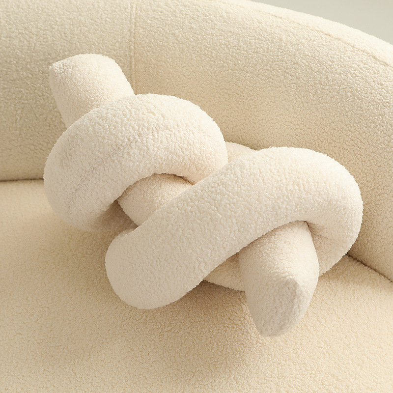 Nuevo estilo simple almohada de peluche floral almohada de peluche nudo donut almohada de cama almohada de cojín grande almohada al por mayor