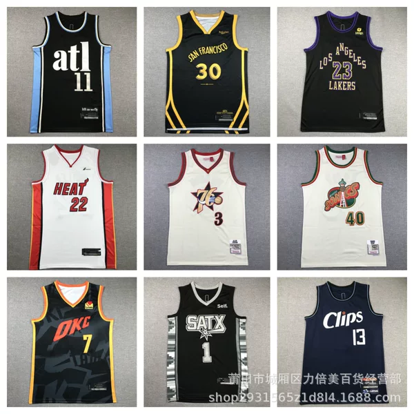 Wholesale Cross-border Basketball Uniform Thunder Lakers 76 People Forest Wolf Magic Sun Warriors Fast Ship Embroidery Casual Wear