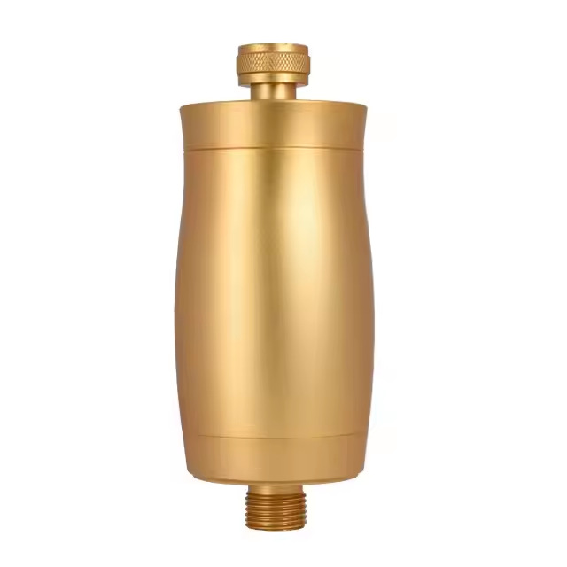 Filtro de ducha todo negro de material de aluminio, filtro de reemplazo desmontable, ducha, baño, purificación de ducha multicapa