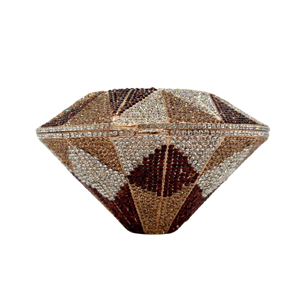 Bolsa de diamantes, bolsas de cena de diamantes metálicas, bolsas de banquete, bolsas de mujer, bolsas de fiesta