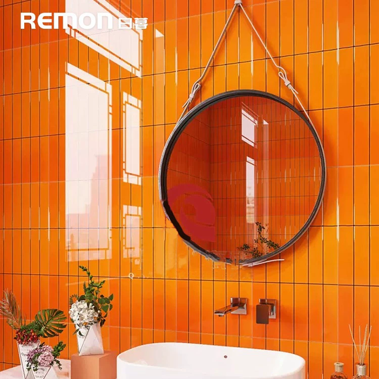 Плитка Hermès оранжевая в клетку 300x600, яркая плитка для ресторана с молочным чаем, кухня, ванная, красочная настенная плитка