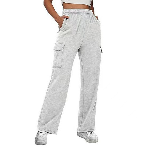 Fall/Winter Workwear Pants: Solid Color, High Waist, Slimming Design with Pockets, Straight-Leg, Wide-Leg, Loose-Fit Style for Women