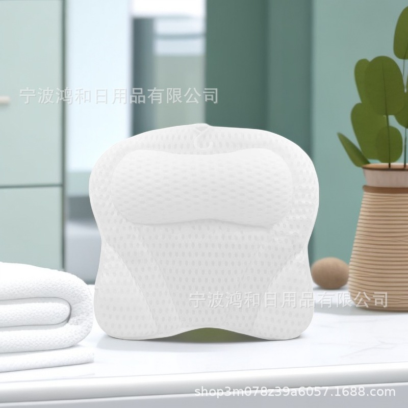アマゾンの人気バスタブ枕クッション4dネットバス枕吸盤付き滑り止めバス枕|undefined