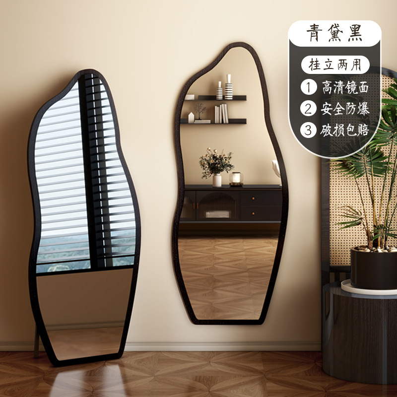 Espejo de vestir de estilo medieval, espejo de vestir, sala de estar, dormitorio, piso contra la pared, espejo de dormitorio de niñas, super económico image 11