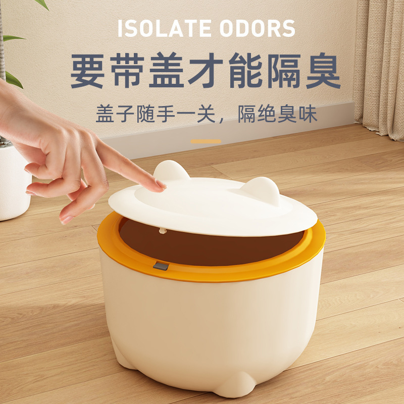 New pet trash can anti-pet flipping cat litter cleaning deodorant with lid dog trash can supplies wholesale