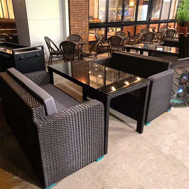 戶外休閒藤椅沙發露台陽台庭院花園桌椅外擺藤製餐桌雙人卡座家具