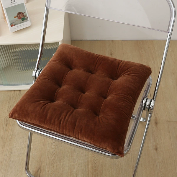 Crystal velvet nine-pin cushion--coffee
