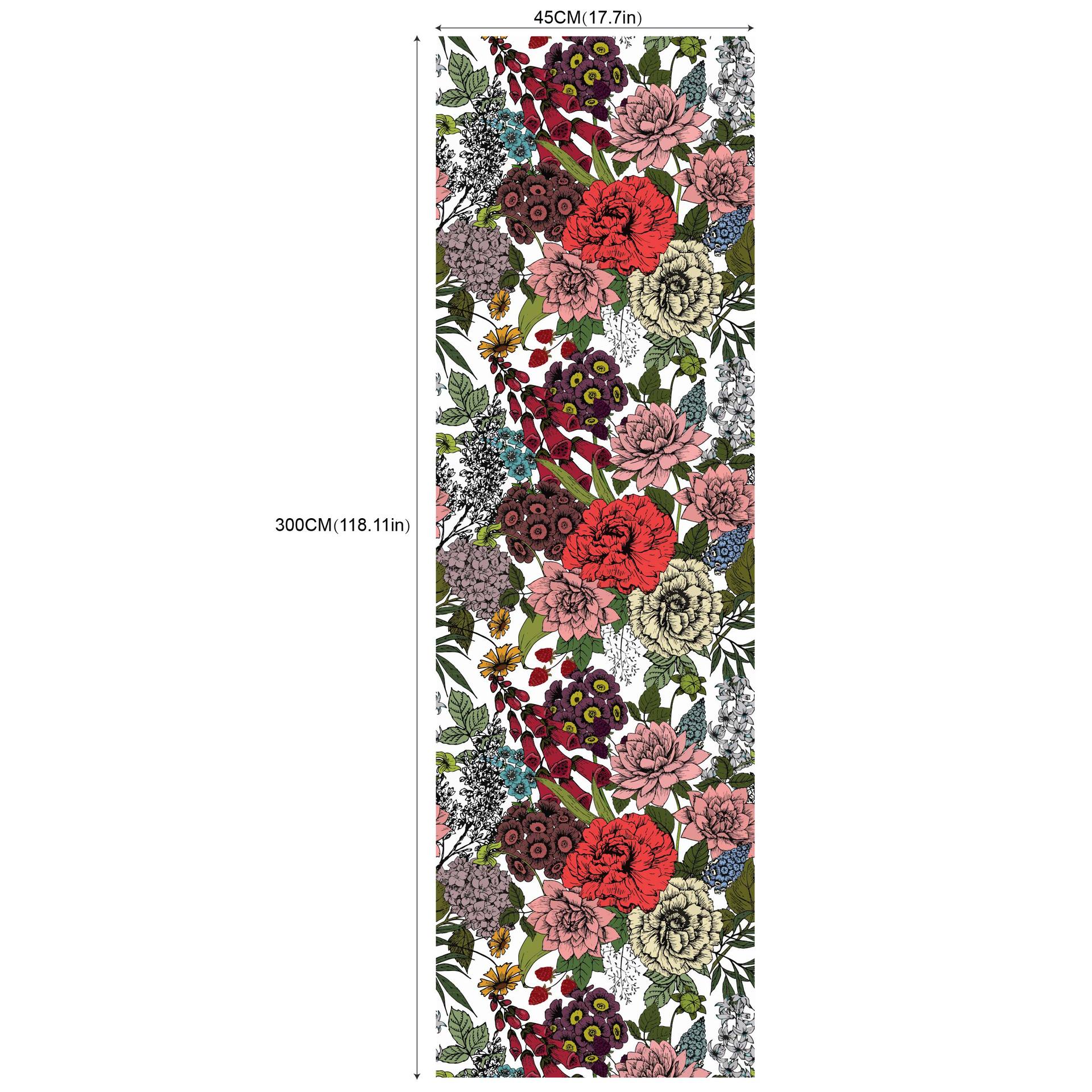 Fresca verde planta flor hoja limón autoadhesivo papel pintado dormitorio Hotel decoración papel pintado RW181-200