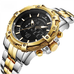 GOLDENHOUR New Men's Watch Multifunction Timing Sports Electronic Quartz Watch Water-Resistant Watch