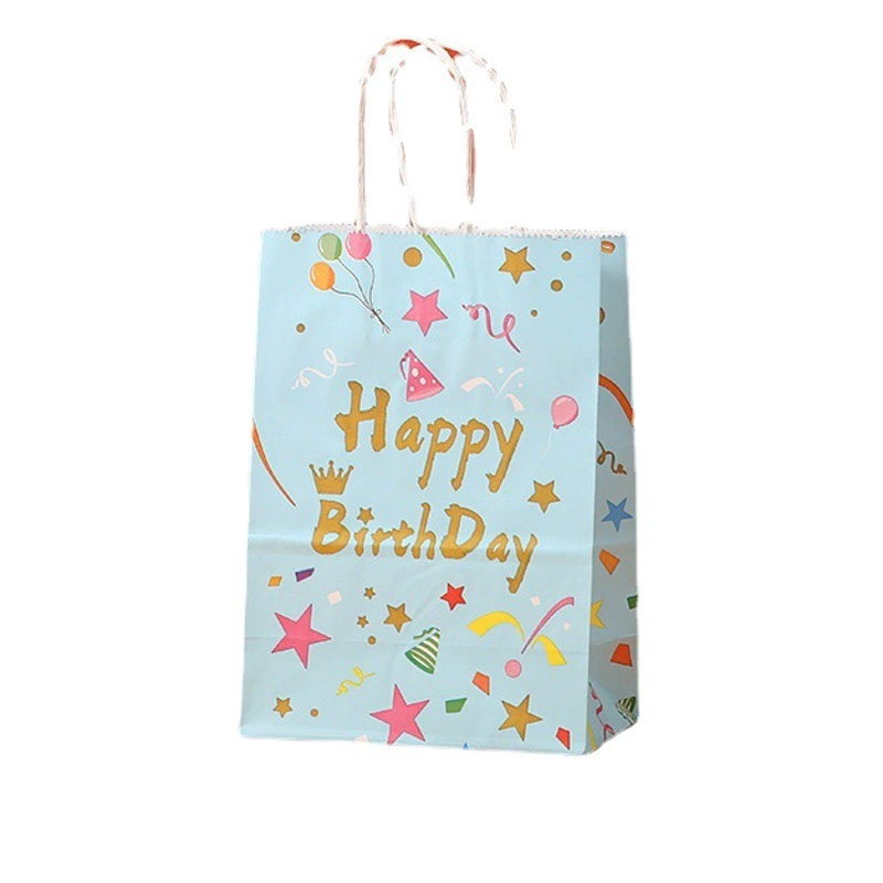 В наличии поставка Kraft бумажный мешок день рождения серии Подарочный мешок завод прямой подарок на день рождения сумка