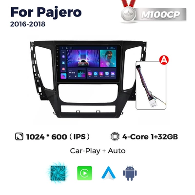 DVD Navigation Pajero 2016-2018 Mitsubishi - a-m100cp-132-quad-core-wifi-version