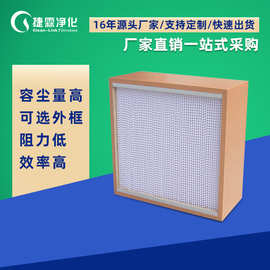 厂家OEM生物制药有隔板高效空气过滤器 半导体木框hepa高效过滤器