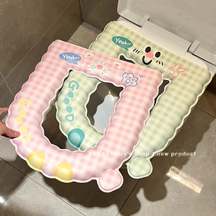 Waterproof Toilet Mat Eva Washable Four-Season Universal Toilet Seat Cover Household Antibacterial Adhesive Thickeneded Ring
