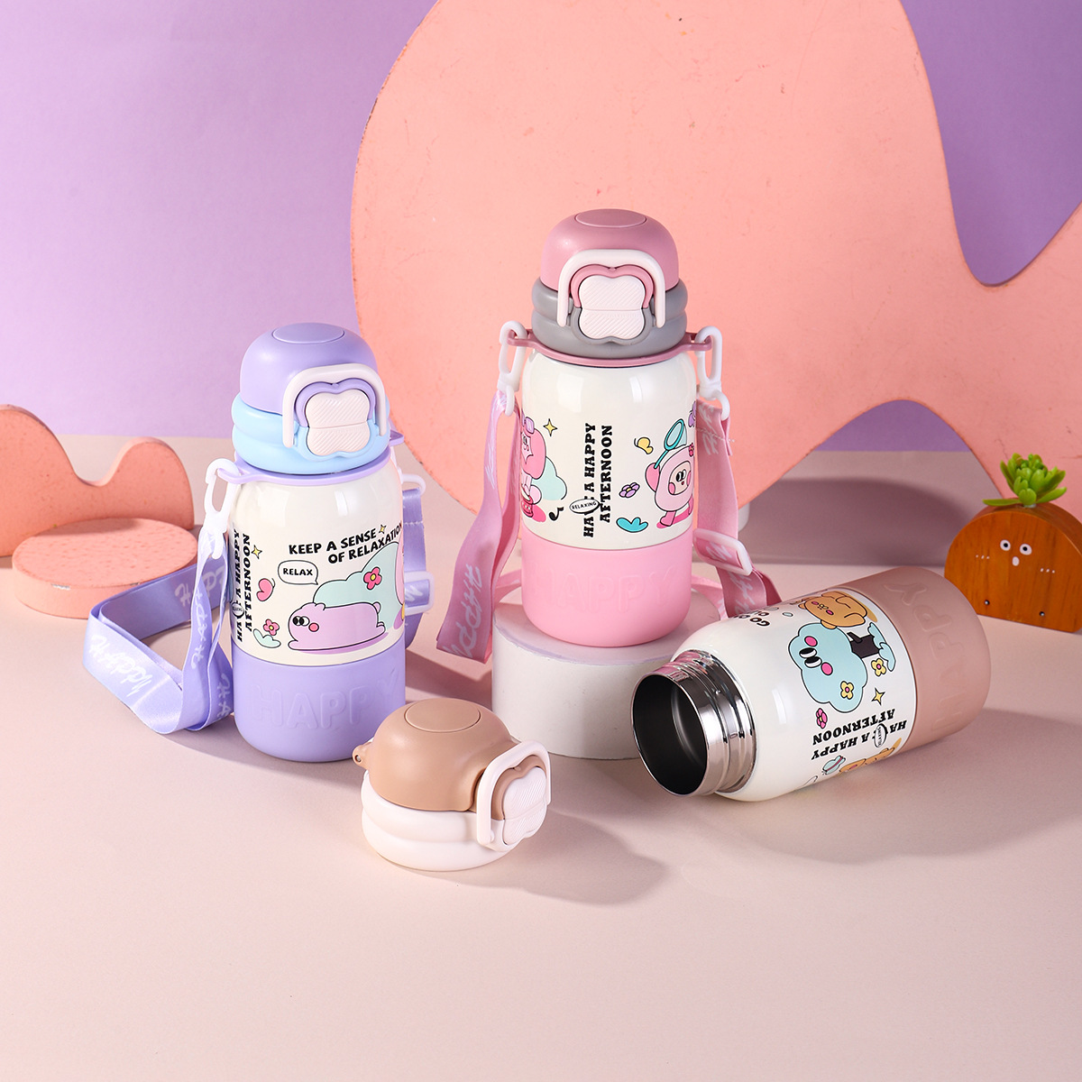 Gourde isotherme en acier inoxydable pour enfant_voghion.com