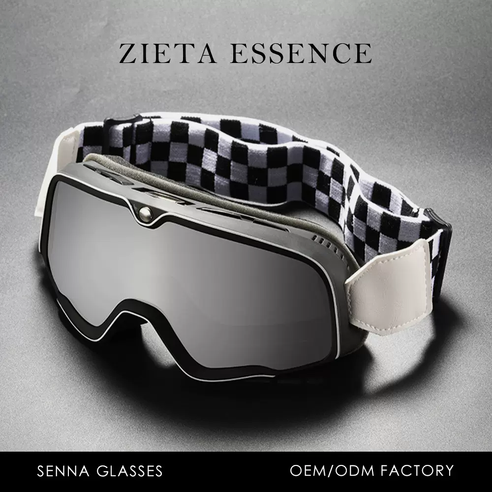 复古棋盘格滑雪镜亚马逊TPU跨境TEMU眼镜登山防风沙防雾成人炫酷