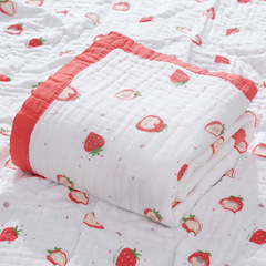 High density six-layer gauze children's blanket factory wholesale pure cotton newborn cartoon package cover blanket printed bath towel foreign trade 