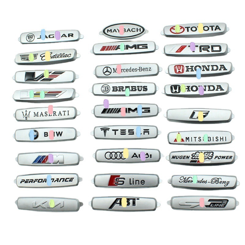 Suitable for Mercedes-Benz Amg, Cadillac, Bmw M, Audi, Jaguar, Toyota, Honda Seat Logo Metal Stickers