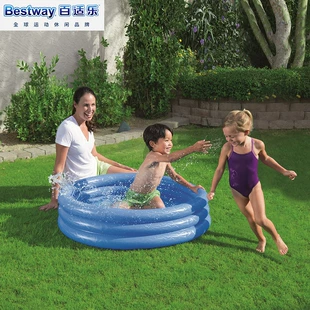 Надувной бассейн Bestway 51024 трёхкольцевой с шариками для малышей