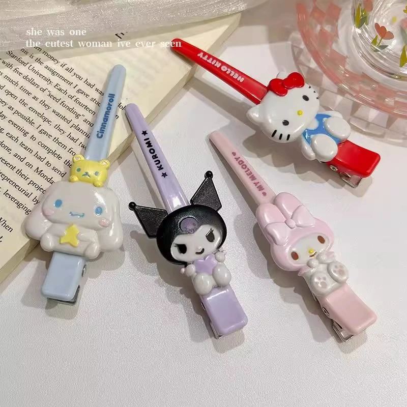 Hello Kitty, заколки для волос, аксессуар для волос, челки, милый зажим для волос