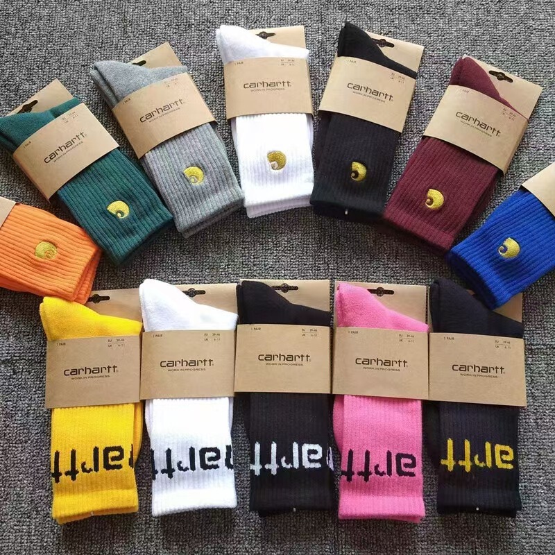 Combed Cotton Carhart Tooling Socks Gold Standard Embroidered Thickened Towel Bottom Sports Socks European and American Fashion Brand Basketball Socks