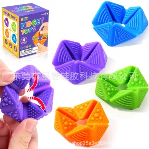 Сенсорный складной кубик из силикона антистресс