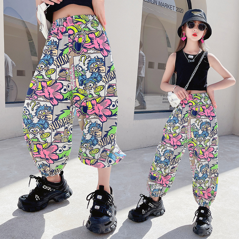 Children's summer pants new 2021 girls f...