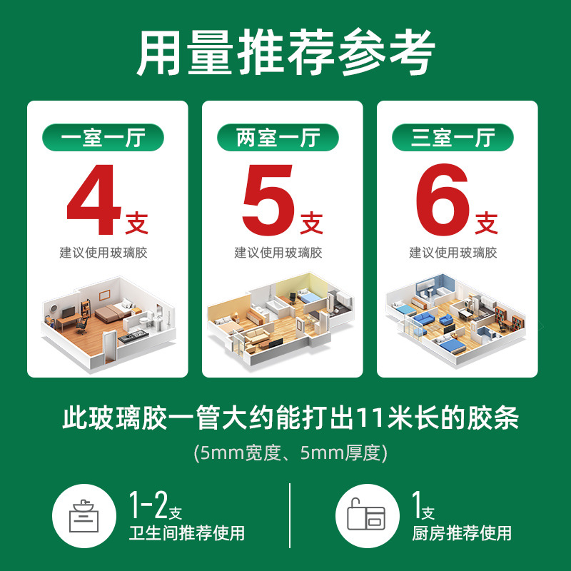 Transparent glass waterproof powerful glue