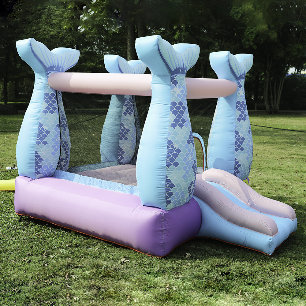 Trampolín infantil para el hogar, tobogán pequeño, trampolín inflable, castillo infantil para el hogar, juguetes para juegos infantiles en interiores y exteriores