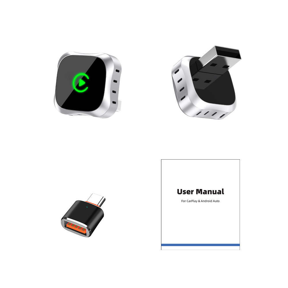 Car infotainment upgrade connectivity box: wired to wireless CarPlay and Android Auto 2-in-1 car navigation adapter