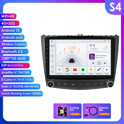 DVD Navigation suitable for 06-12 Lexus - 432g-wifi4g-lte-version-7862-carplay-eight-core-10inch-suitable-for-06-12-lexus-is250