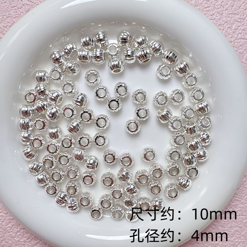 シルバー多用途ベーシック色保持合金ラブリボンスルーホールビーズ diy ブレスレットネックレスジュエリーアクセサリー|undefined