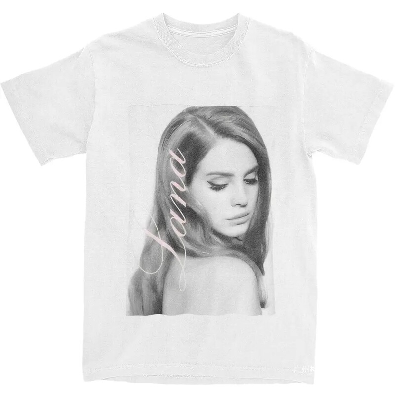 Cross-Border European Size Lanadelrey Men's T-Shirt Women's Gift Creative T-Shirt Pure Summer Clothing European and American Style Cross-Border European Size Lanadelrey Men's T-Shirt Women's Gift Creative T-Shirt Pure Summer Clothing European and American Style