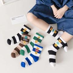 5雙裝一件代發兒童襪子韓國春秋男女童中筒襪寶高腰襪學生運動襪