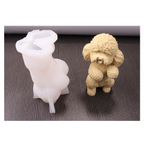 站立泰迪小狗滴胶模具  手工DIY工艺品摆件模具  蜡烛模具