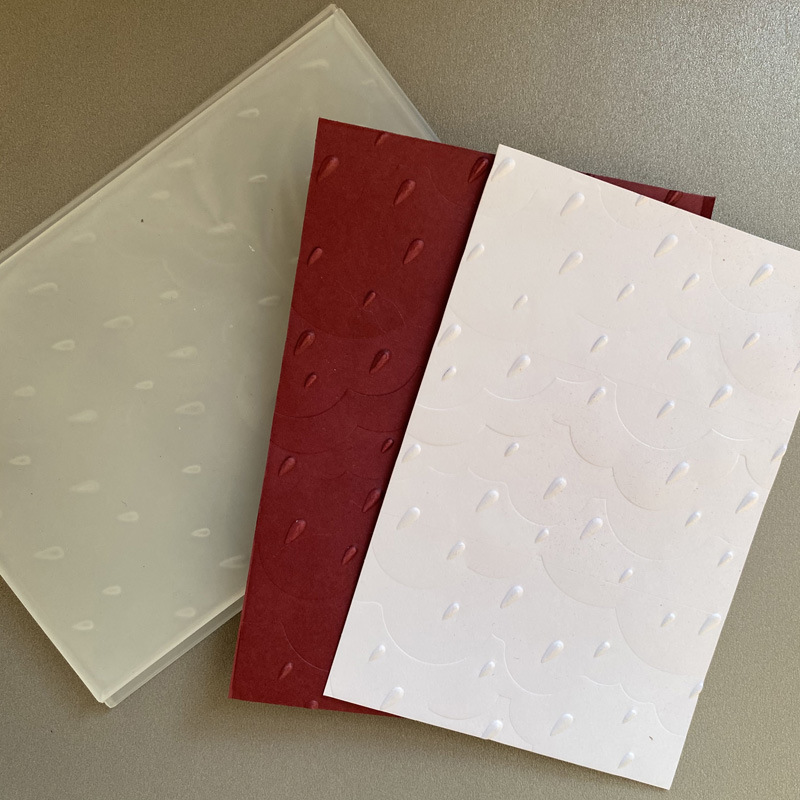 3D textura clip de plástico cóncavo-convexo molde de gofrado cóncavo-convexo Plantilla de gofrado placa DIY grabado clip de impresión material de diario