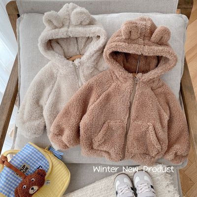 Детская зимняя куртка, утепленная толстовка с капюшоном, детский однотонный пуховик, 0-6 лет