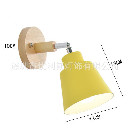 Lámpara de pared nórdica dormitorio lámpara de noche moderna minimalista comedor pasillo escaleras corredor estudio sala de estar macaron lámpara de pared