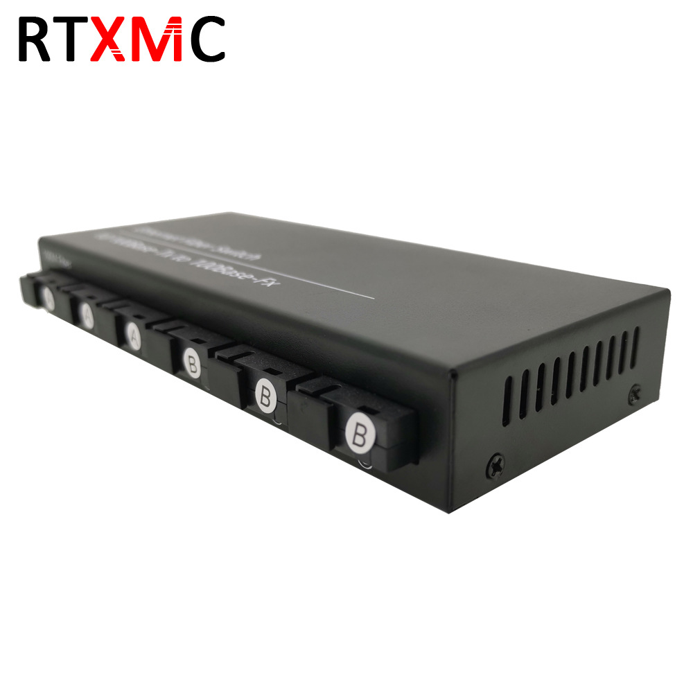 厂家百兆6光2电单模单纤光纤收发器交换机光电转换器带反向POE