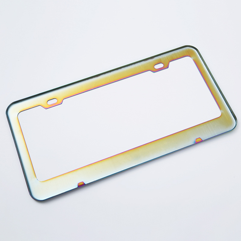 Modificación transfronteriza Marco de placa de licencia transparente estándar americano Marco de placa de licencia universal de aleación de aluminio Marco de placa de licencia de coche Accesorios de soporte image 6