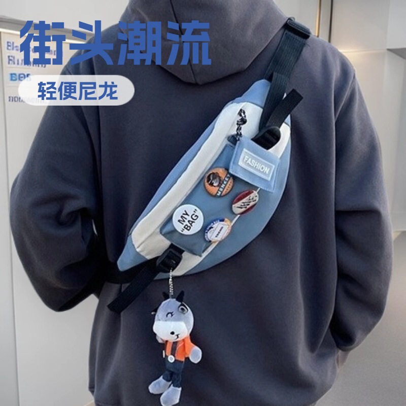 Trendy Brand Chest Bag for Men, Japanese Style Single Shoulder Bag, Small Backpack for Men and Women, Fashionable Crossbody Bag, New Men's Waist Bag, Chest Bag Trendy Brand Chest Bag for Men, Japanese Style Single Shoulder Bag, Small Backpack for Men and Women, Fashionable Crossbody Bag, New Men's Waist Bag, Chest Bag