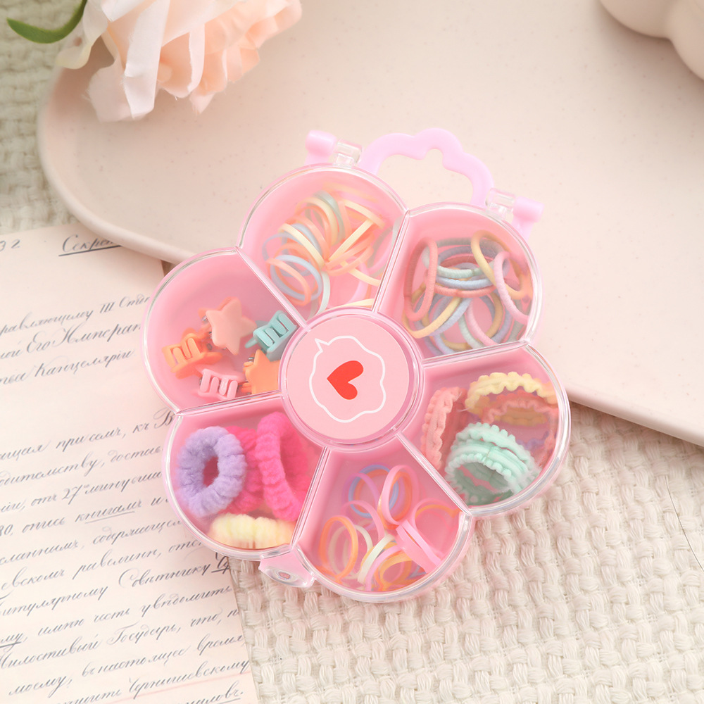 Juego de Accesorios para el Cabello Infantil con Caja de Regalo de Plástico y Resina para Niñas