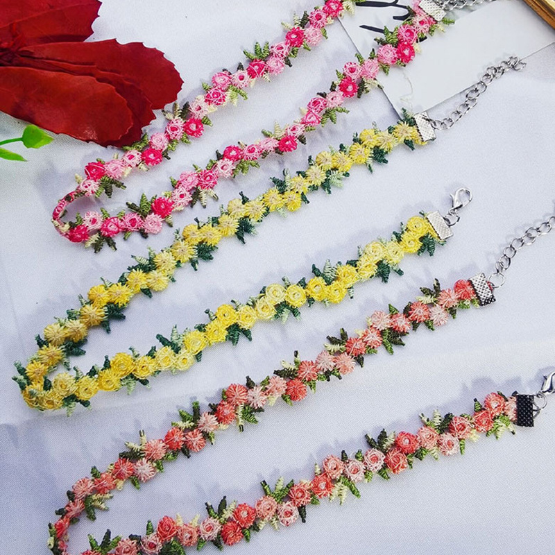 Pastoral Flower Alloy Choker Wholesale display picture 3