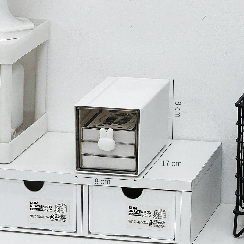 Desktop Acrylic Storage Box, Transparent 3-Layer Stackable Drawer Organizer for Desk and Dorm